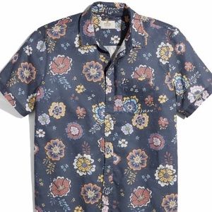 Marine Layer Short Sleeve Cotton Floral Shirt